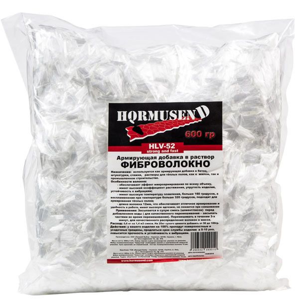 Фибра полипропиленовая Hormusend HLV-52 12 мм 0,6 кг